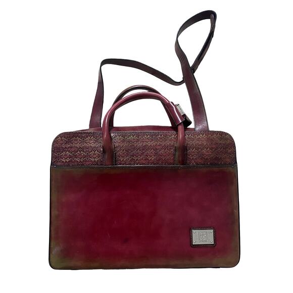 Zenori 1946 Firenze Vintage Maroon Red Briefcase